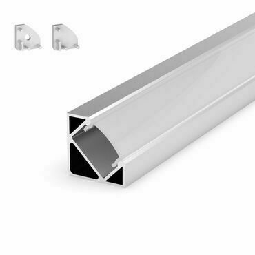 LED profil rohový GREENLUX SET-PROFIL (V) SR/ML 2m, stříbrná