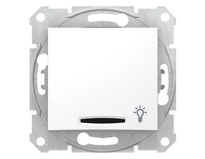 SCHN SDN1800121 Sedna - Ovládač tlačítkový s orientační kontrolkou "světlo", řazení 1/0So, Polar