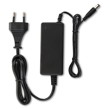 Adaptér napájecí MC LED adaptér 24W, DC 12V/2A, IP20, černý plast, s vidlicí