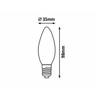 LED žárovka filament RABALUX 1298 Filament LED E14 C37 6W 800lm 3000K