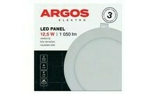 ARGOS LED panel vestavný, kruh 12,5W 1050LM IP20 NW - Bílá