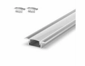 LED profil vestavný GREENLUX SET-PROFIL (F) SR/ML 2m, stříbrná