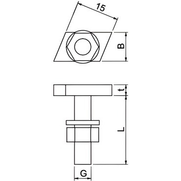 CL20HB M6x25 ZL Šroub s profilovou hlavou