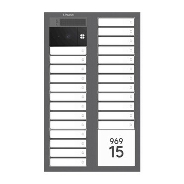 DV SYSTEM: 22 až 25 tlačítek + KAMERA a textové pole (4M+4M) - Do zdi