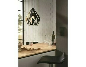 Svítidlo závěsné EGLO HL 1 E27 SCHWARZ GOLD CARLTON 1