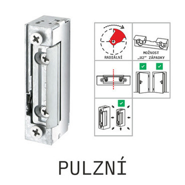 Zámek elektrický CZECHPHONE DORCAS 41-2AbF, 16,4mm, pulzní, 8-12V