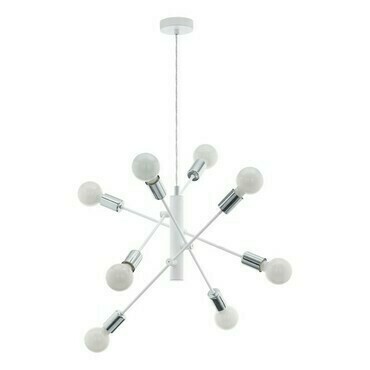 Svítidlo závěsné EGLO HL 8 E27 WEISS CHROM GRADOLI