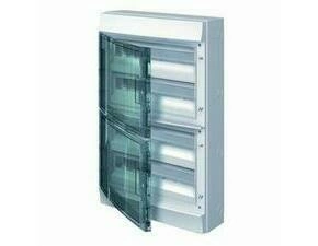 Rozvodnice nástěnná ABB 1SLM006501A1209, IP65/72M, Mistral65 vč. N/PE, průhledná dvířka