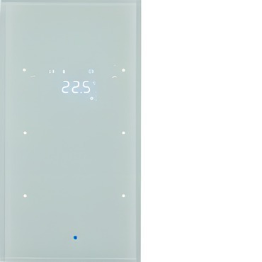 HAG 75642030 Senzor, skleněný, 2-násobný s pokojovým regulátorem teploty, Berker TS Sensor, sklo, bí