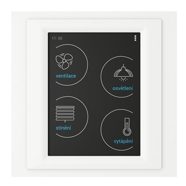 ELKO RFTW-ABL-BIC-CIV RF Touch-W_ černá/ledová/sl.kost Ovládací dotyková jednotka - montáž na zeď RP