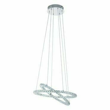 Svítidlo závěsné EGLO LED-HL 2 RINGE, CHROM KRISTALL VARRAZO