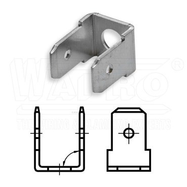 wpr9116 KONY-2V90-6308-M5 nýtovací kolík dvojitý úhlový 90o (DIN 46244), 6,3 x 0,8 mm, o M5, mosaz
