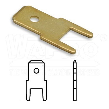 wpr9124 KOLT-I-4808 letovací kolík přímý do plošných spojů, s oporou (DIN 46244), 4,8 x 0,8 mm, mosa