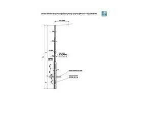 JBUD 15 DD P stožár silniční čtyřstupňový, dvoudílný, přírubový