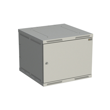 Rozvaděč nástěnný SOLARIX SENSA-9U-66-21-G, 19", 9U, RAL 7035, 600x600 mm, plechové dveře