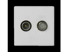 Modul SIMON K130A/9, K45, RTV-SAT (samice), šroubové svorky, 45 x 45 mm, bílá