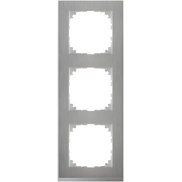 SCHN MTN4030-3646 Merten - Rámeček trojnásobný M-Pure Decor, Stainless Steel/Aluminium