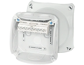 HEN DK 0606 GZ Krabcová rozvodka pro vnitřní a venkovní chráněné instalace IP 66, se svorkovnicí do