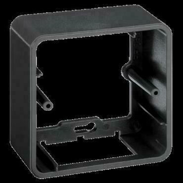 Krabice nástěnná SIMON R250/14, 1 násobná Simon K45, na 1 modul K45, šedá grafitová