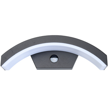 Svítidlo venkovní ECOPLANET STYL 2 8W, 500lm, 4000K, IP44, senzor, antracitová