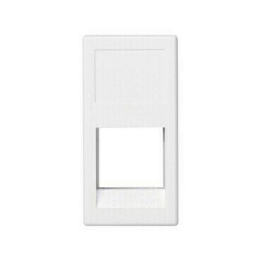 Kryt dat. zás. SIMON K281/9, K45/2, na 1 zás., plochý, bez cl., 22,5x45 mm, bílá