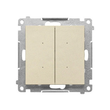 Ovladač osvětlení SIMON TEW2W.01/144, tlačítkový, 2 násobný, Switch D, Wi-Fi, champagne matná