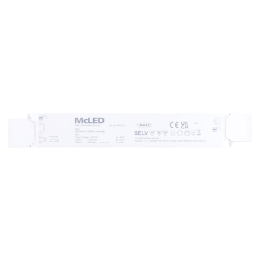 LED driver napěťový MC LED 75W, DC 24V/3,125A, IP20, řízení DALI a tlačítko