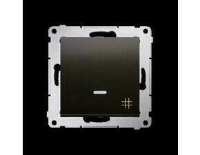 Přepínač křížový SIMON 54 DW7L.01/48, s orientačním LED podsvětlením, řazení 7So, antracitová metal
