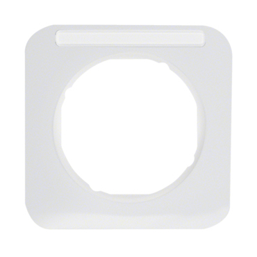 HAG 10112179 Rámeček 1-násobný s popisovým polem, Berker R.1, bílá, lesk