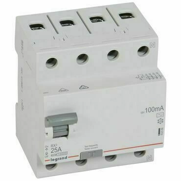 Chránič čtyřpolový LEGRAND 402066 RX3 CHRÁN. 4P 25A 100MA AC