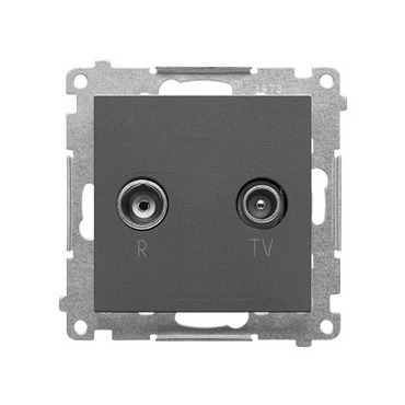 SIMON TAK.01/116 Zásuvka anténní R-TV koncová oddělená (přístroj s krytem), 1x vstup: 5÷862 MHz bílá