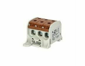 EL 1006027 Svorka univerzální RKA 50 1/6 L B, 150A, 1pól. (6x vstup), AL/CU, hnědá, na DIN/na panel