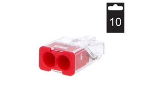 EL 1014690 Svorka krabicová miniaturní PC212S/10 bezšroubová 2x 0,2-2,5 mm2, tr./červená l.=10ks)