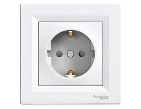 SCHN EPH2900221 Asfora - Zásuvka SCHUKO 250V 16A, clonky, bílá