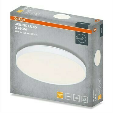 Stropní svítidlo LUXO, 490mm, 36W, Teplá bílá, IP20, Bílé