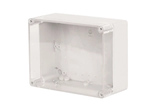 FAM Krabice SolidBOX 68171 IP65, 220x170x107mm, průhledné víko, hladké boky