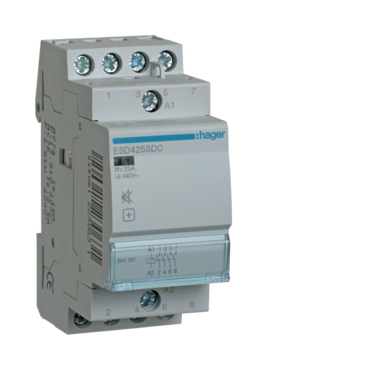 HAG ESD425SDC Stykač se sníž. hlučností 25A, 4S, 24V DC