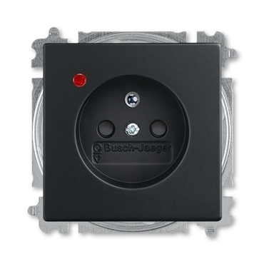 Zásuvka jednonásobná ABB Future 5599B-A02357885, mechová černá, s ochranou před přepětím