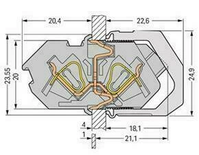 WAGO 826-159 Průchozí svorka