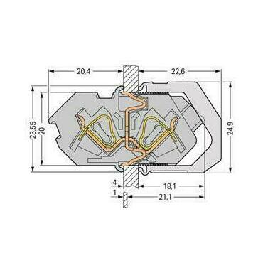 WAGO 826-159 Průchozí svorka
