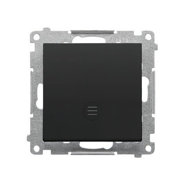 Ovladač zapínací SIMON TP1L.01/149, orient. LED podsv., ř.1/0So, 10A/250V~, bezšr., černá mat
