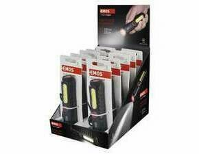 EMOS P4720 LED+COB LED NABÍJECÍ PLAST. SVÍTILNA 120LM 10KS
