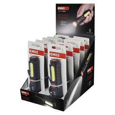 EMOS P4720 LED+COB LED NABÍJECÍ PLAST. SVÍTILNA 120LM 10KS