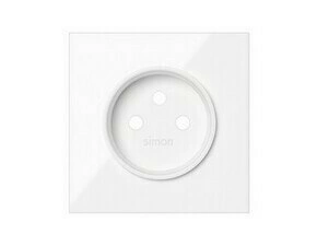 Kryt zásuvky SIMON 10000068-130, 1 násobné, bílá