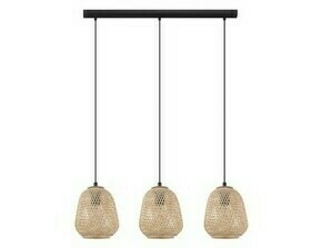 Svítidlo závěsné EGLO HL 3 E27 NATUR SCHWARZ DEMBLEBY