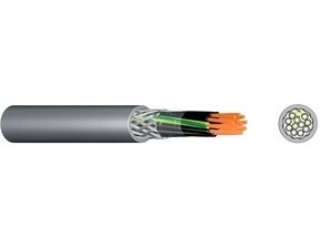Kabel ovládací YSLCY-JZ  03x0,75 GR stíněný, měděný