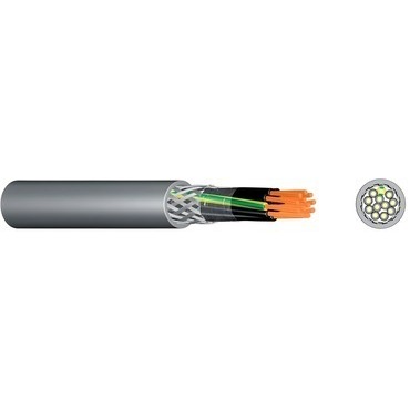 Kabel ovládací YSLCY-JZ  03x0,75 GR stíněný, měděný