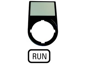 EATON 216497 M22S-ST-GB7 Nosiče štítků-komplety, 30x50mm, oblé, černé RUN
