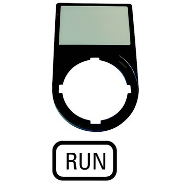 EATON 216497 M22S-ST-GB7 Nosiče štítků-komplety, 30x50mm, oblé, černé RUN