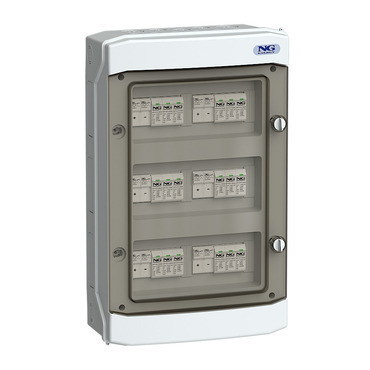 NG FVE 51 6652.01 Fotovoltaický rozvaděč ASABOX 6x svodič přepětí DC T1+T2, 6x pojistkový odpínač DC